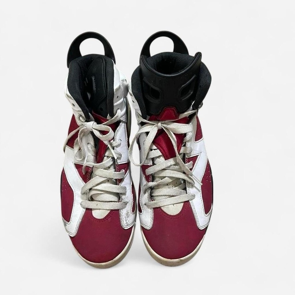 Nike Air Jordan 6 Retro Carmine Red White High Top Sneakers Men's Size 9 Used